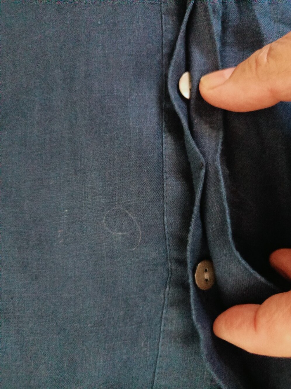 J.Jill Love Linen Shirt Dress Short Sleeve Pockets Size S Navy Blue - Picture 12 of 16